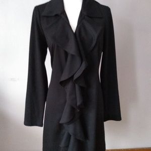 Cupio long jacket black with ruffle L